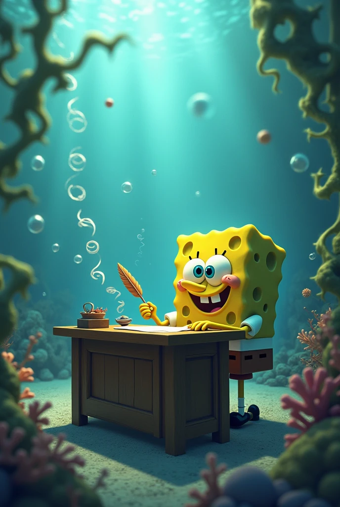 i want SR letters writing spongbob