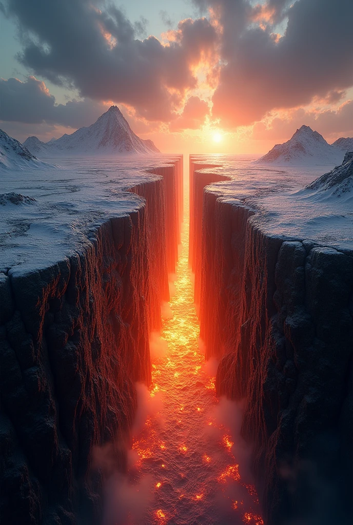 The drawing should show the crack widening, with new oceanic crust being formed in the gap between the plates. The continents on either side of the divergent boundary should be further apart.