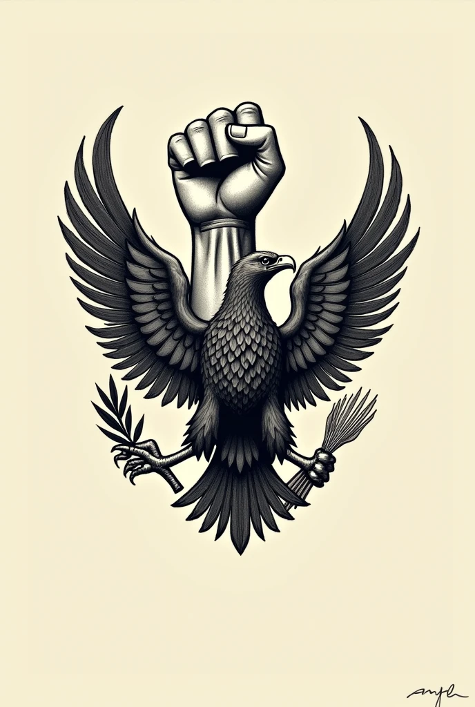 Sorry for the confusion! I&#39;ll try to simplify it..

An easy drawing of socialism and fascism together could look like this:

1. **Socialism**: A common symbol is a **Fist Grenching** pulled up, representing the power of workers.
2. **Fascism**: A symbol is the **Eagle**, which is often used to represent power and authority.

For a simple drawing, you can draw **um Fist Grenching** on one side and **uma Eagle** from the other. They could be side by side or overlapping a little., showing the union of the two concepts.

If you prefer, I can generate a digital image based on this description.