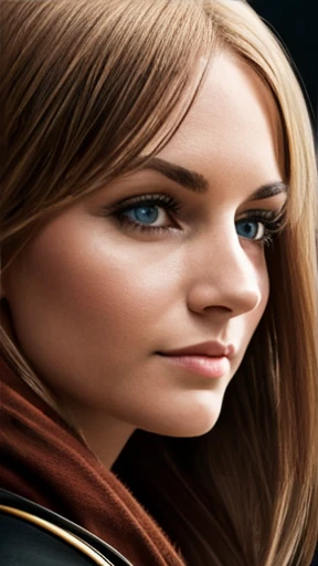 German woman focus on face
