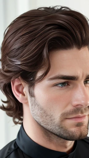 Perfect Scottish Man Medium Hair Focus on Face