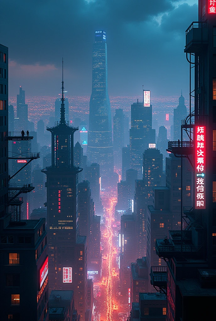 Night city view (busy city at night in the background) (Great works: 1.3), (best qualityer: 1.1) (Master Pieces: 1.3) with unparalleled Master Pieces, surreal 8K, Perfect artwork, super details, best qualityer, Master Pieces 4K wallpaper aesthetics, Master Pieces, award-winning works of art, offcial art, cinematic lighting
