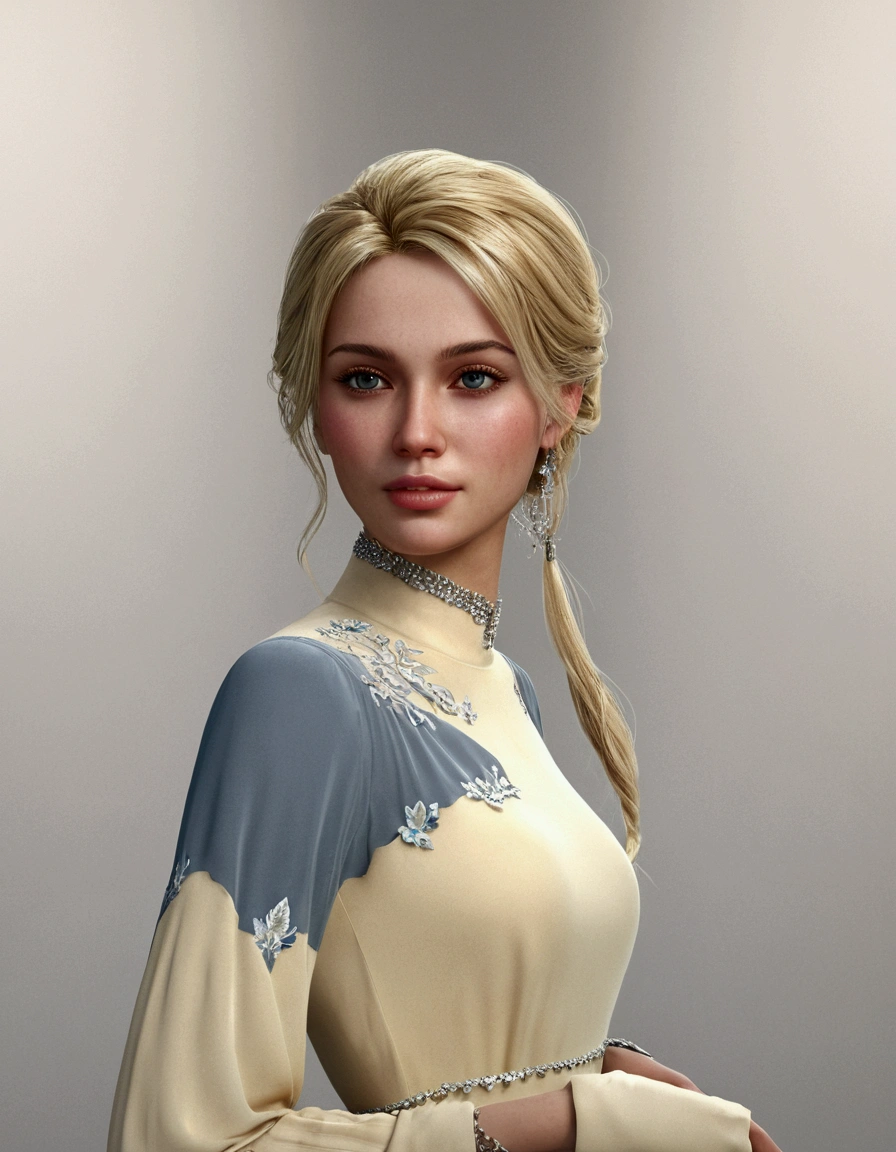 realistic face, blonde hair, 4k