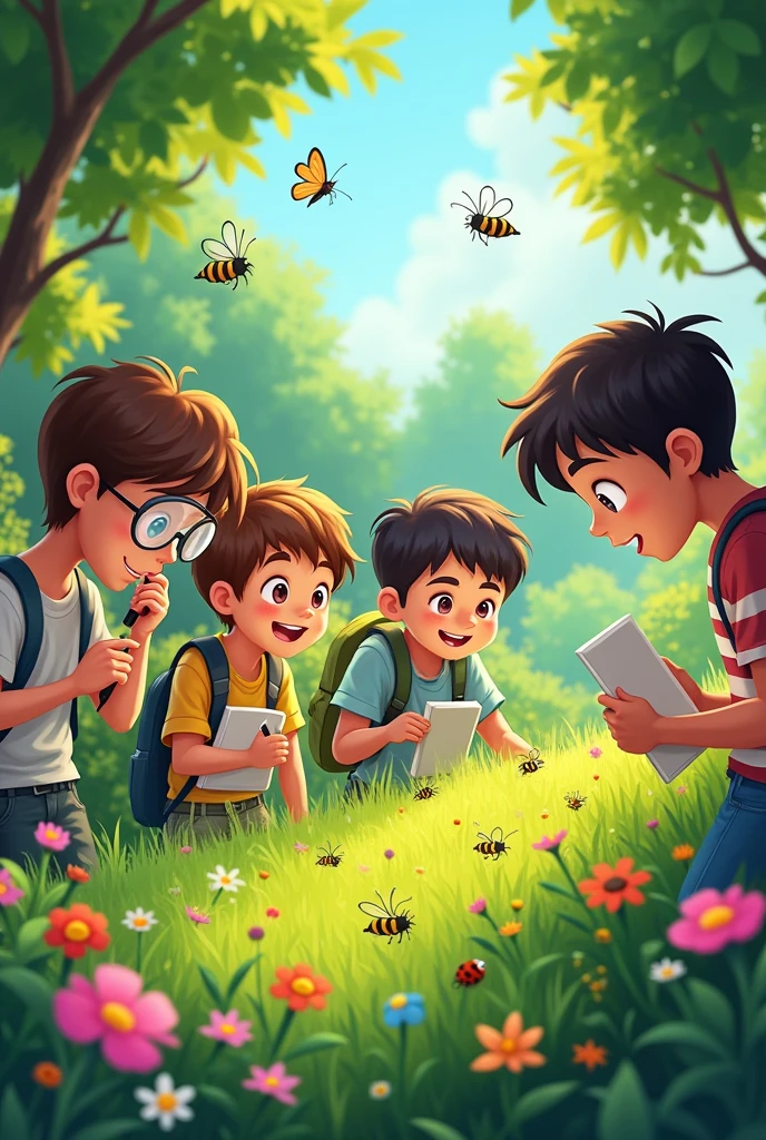 Experiment in your school garden - investigate whether there are more insects in flowery areas or grassy areas