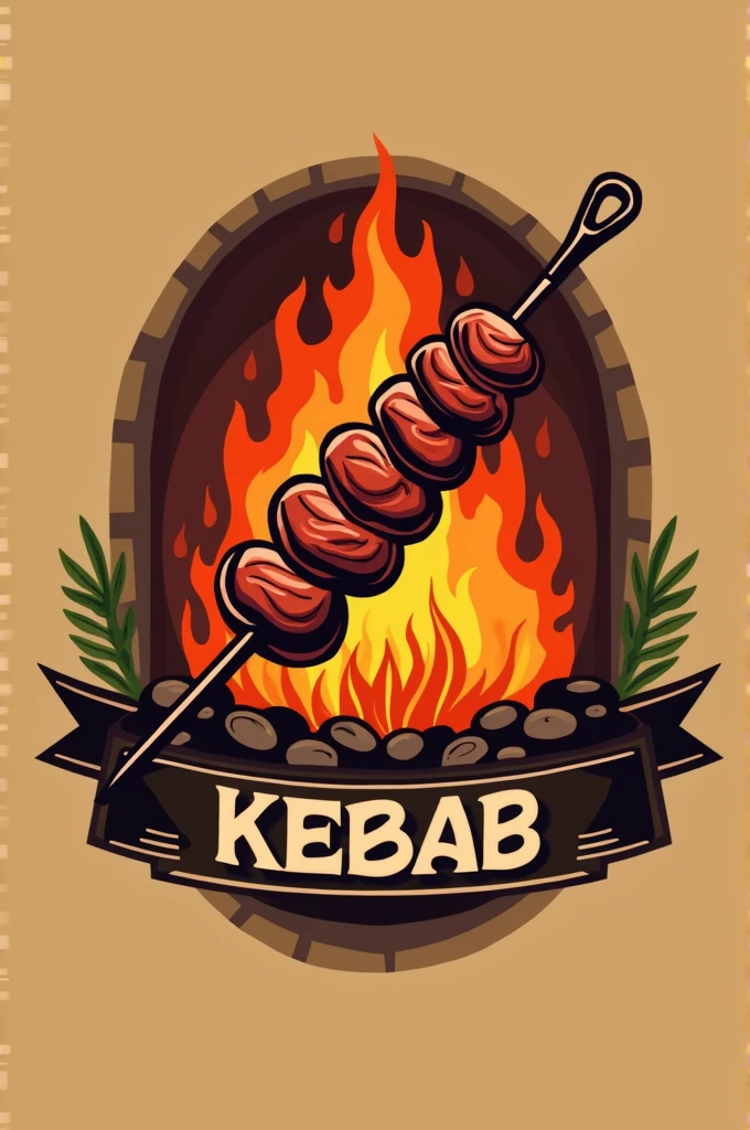 Logo for a grilled kebab restaurant