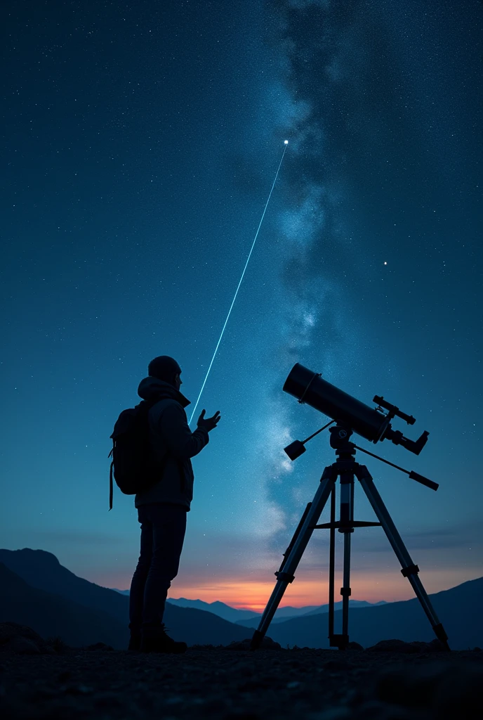 Create a video of a skywatcher