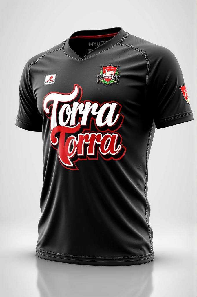 Crie uma imagem camisa de interclasse
Nome do time Torra-Torra 😝
Cor branco e preto
