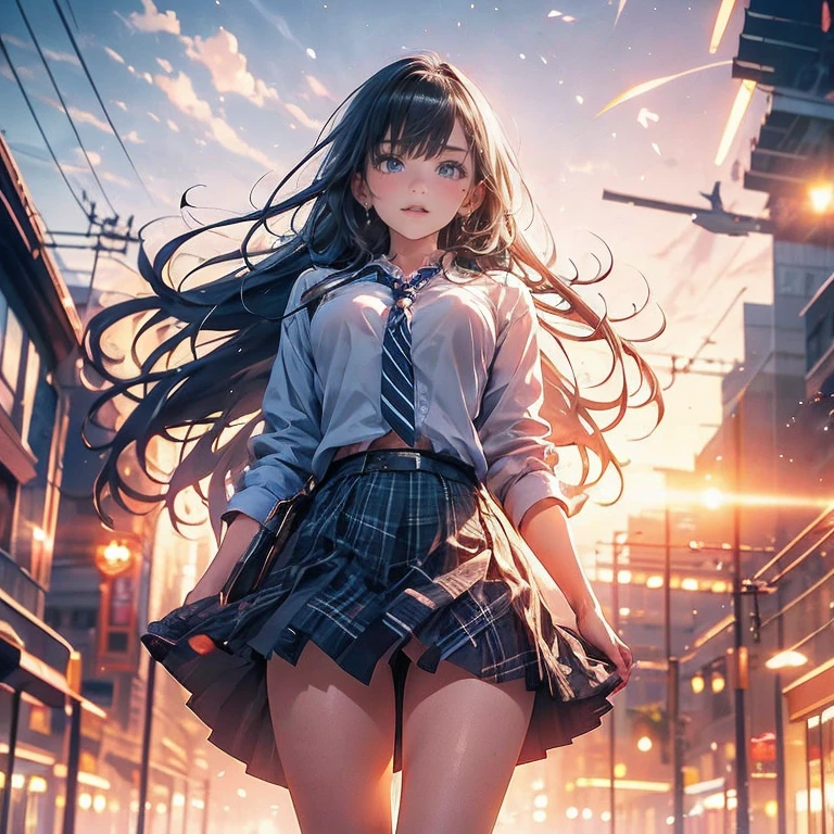 Anime Waifu beautiful detailed eyes, beautiful detailed lips, extremely detailed eyes and face, longeyelashes, 1girl, sensual, young woman, medium breasts, beautiful feminine face, nice thighs, slim, sexy, erotic, beautiful clothes, perfect body, cinematic lighting and framing, (best quality,4k,8k,highres,masterpiece:1.2),ultra-detailed,digital painting,portrait,glamorous,highly detailed,soft lighting,warm color tones masterpiece, High resolution, perfect face, Japan beauties, 30 years old, beautiful face, white background, high school student, skirt, embarrassed look, look at the camera, (top quality eyes), detailed texture, Look at me, Married woman, cool women, ((high resolution eyes)), hentai, from below angle