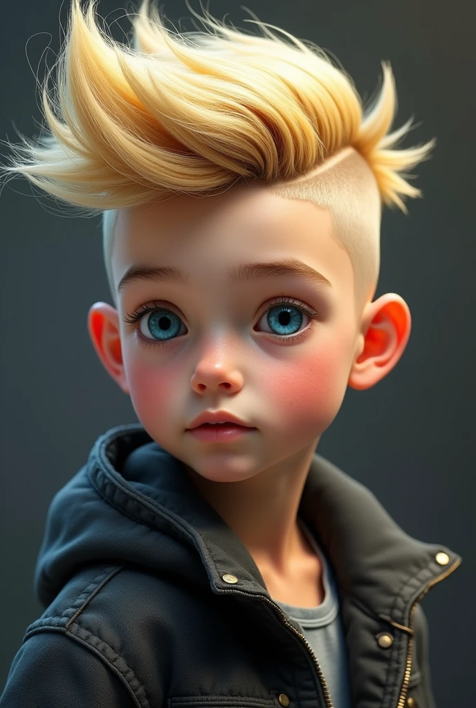 boy with blonde hair with blue eye The asymmetrical undercut involves a skin fade on one side and longer hair on the other creating a visually striking