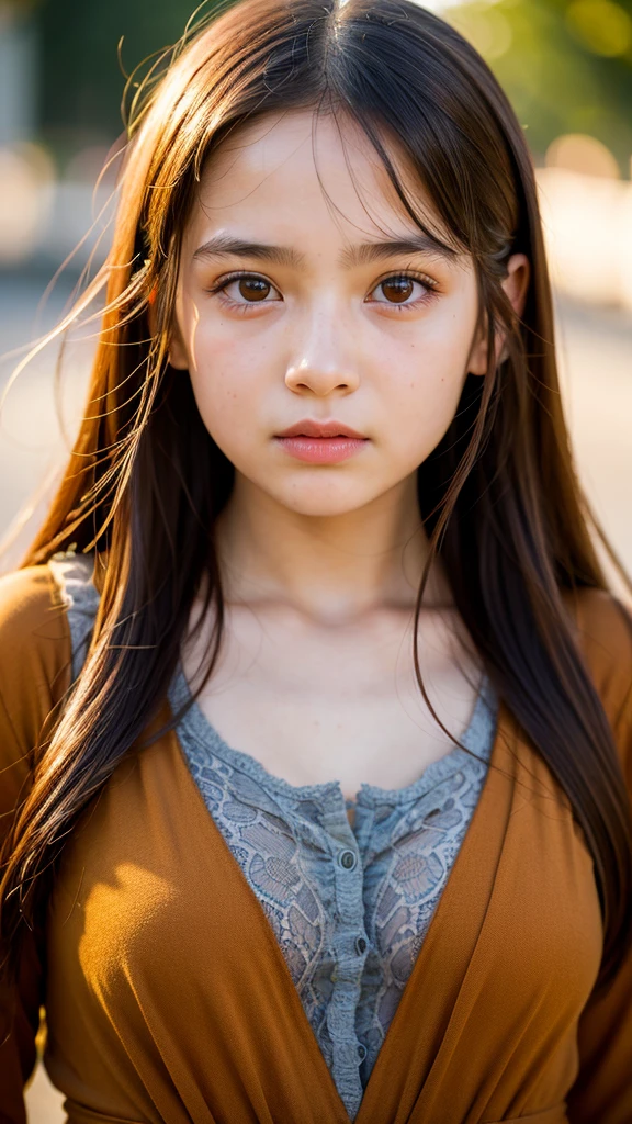 girl, My daughter is now 10 ,detailed european face, (aspiring facial expression), RAW, ultra detailed photograph, cinematic lighting, 4K, sharp focus, high resolution, detailed skin, detailed eyes,camisole、whole body