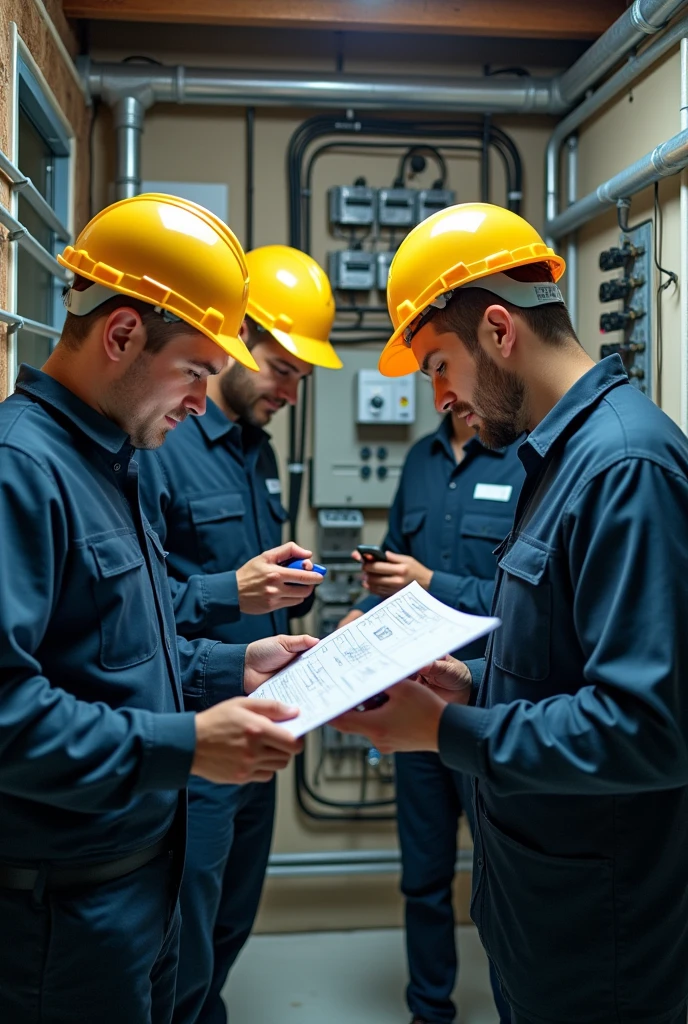 You can create an image to be the cover photo of my WhatsApp group?
The group is about an Instrumentation project, Residential Electrical Measurements and Installations. We are Team 5.