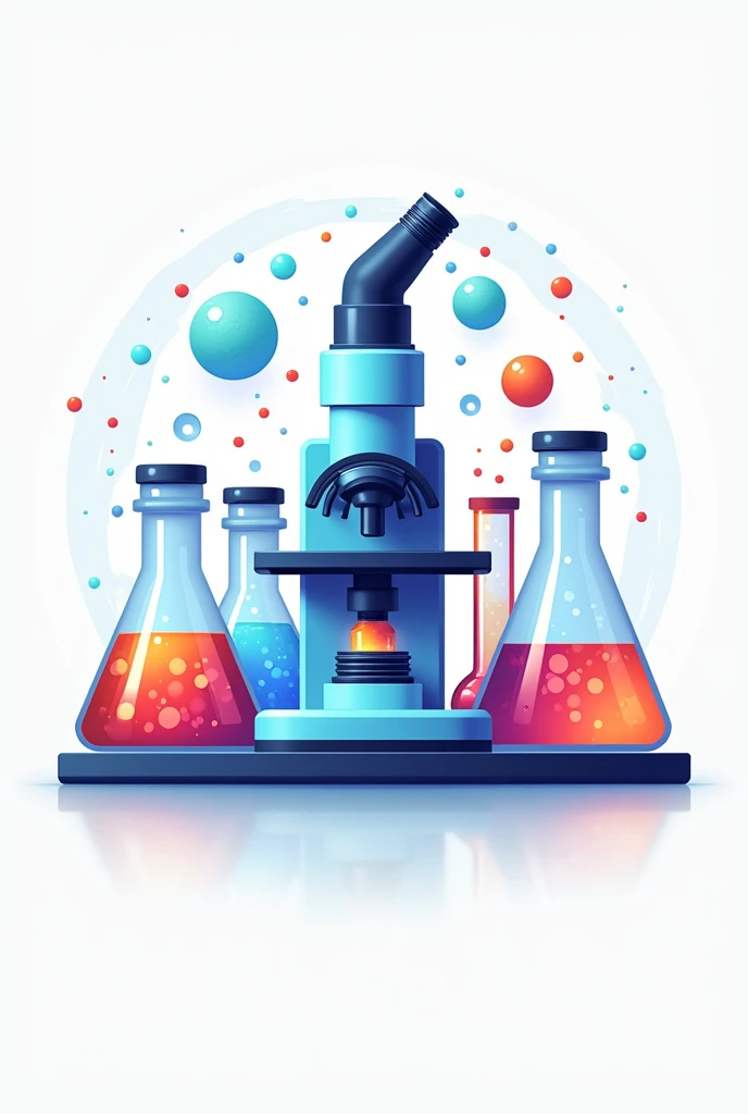 That has laboratory equipment and reagents but in the form of a logo. Let them also bring out a spectrophotometer, no people