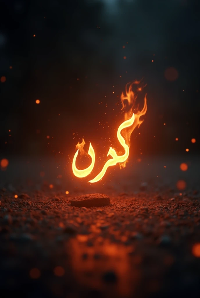 Create a 4K resolution animation with the urdu اوردو stylisht font text
" کون مُرشد؟' appearing with a realistic fire effect. The animation should be cinematic and professional