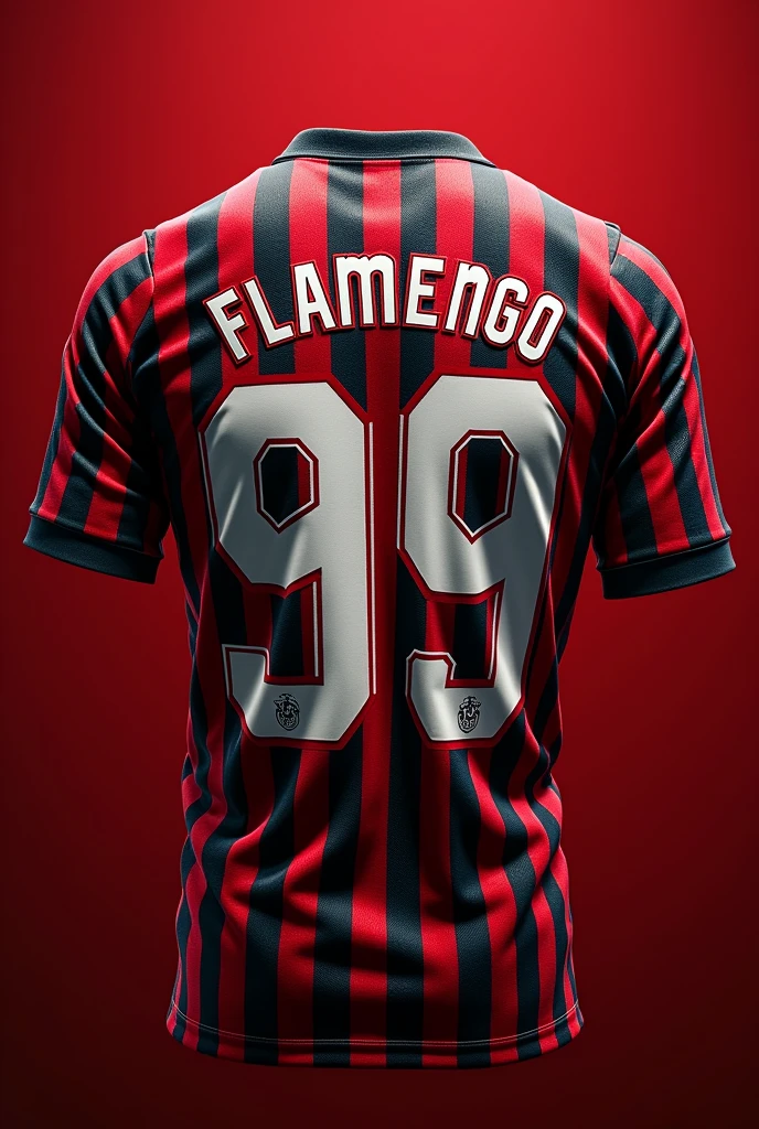 Image of numbers 1 to 99 on the Flamengo shirt