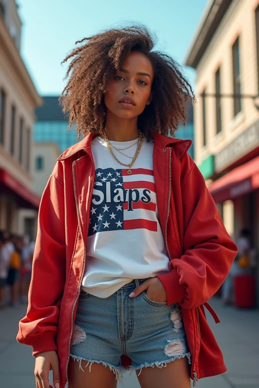 American design clothes with "SLAPS" written on them