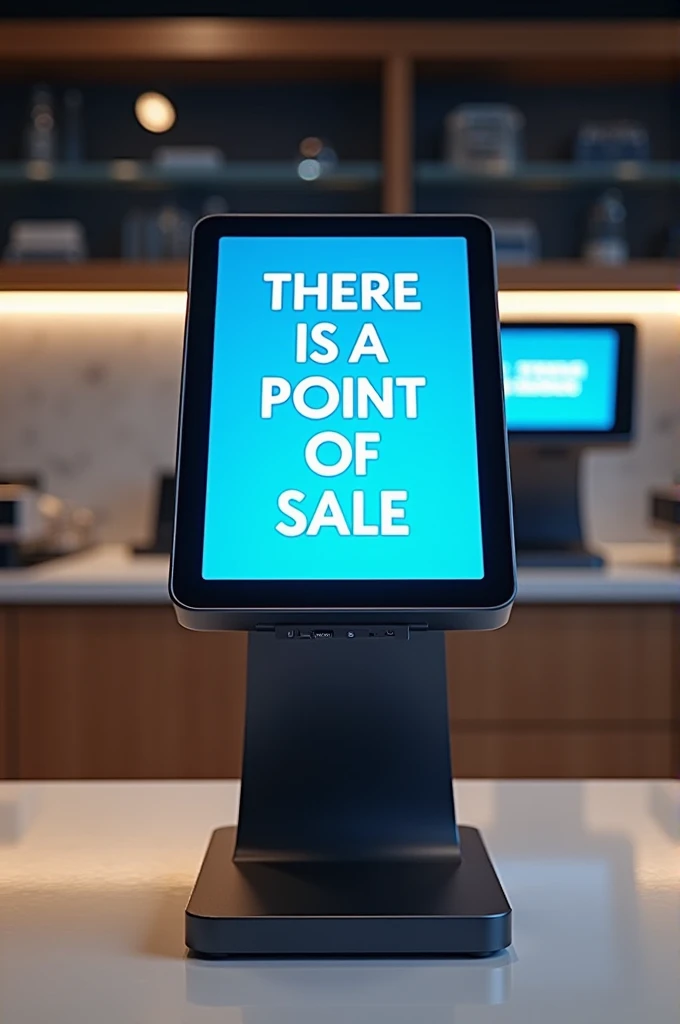 A point of sale with text that says "There is a point of sale"