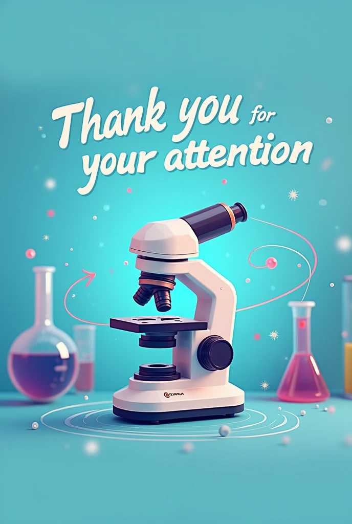 Create an image that says "thank you for your attention" and the topic is about Microscopes