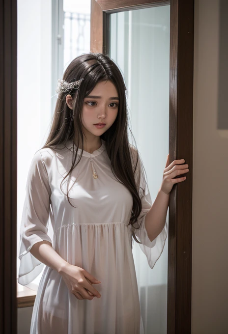 The heroine emerges from the light、Sheer clothing、Wizard