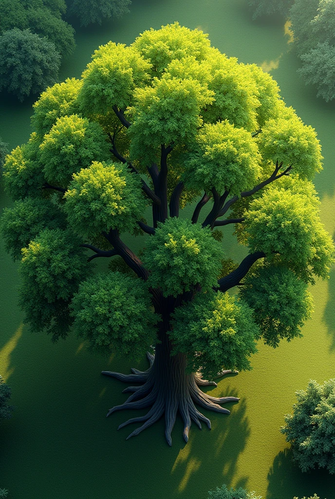 top view of a tree