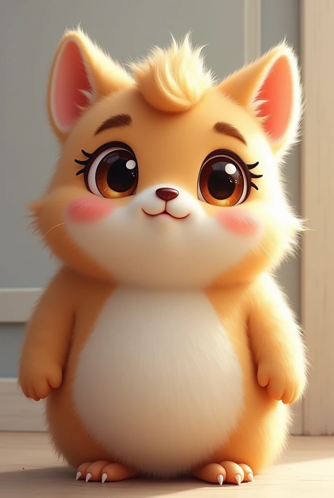 Average chubby girl, Brown eyes, smooth fur, perfect nose,.long eyelashes and thick eyebrows