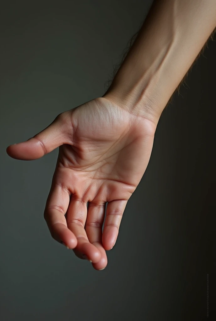 but only the hand can be seen, not to the whole person, only the hand from the back.