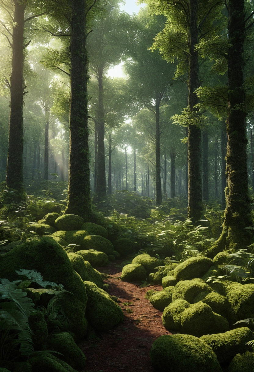 realistic forest image