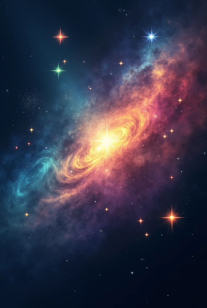 multi-colored stars in space