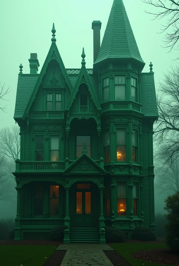 A green house inspired by the movie The Alienist