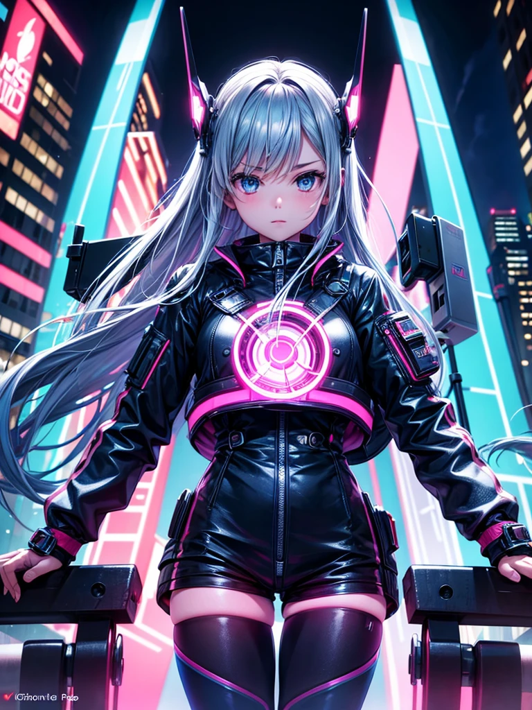 Highest quality,Highest Resolution,Girl from the future,Get on the machine,Night City,