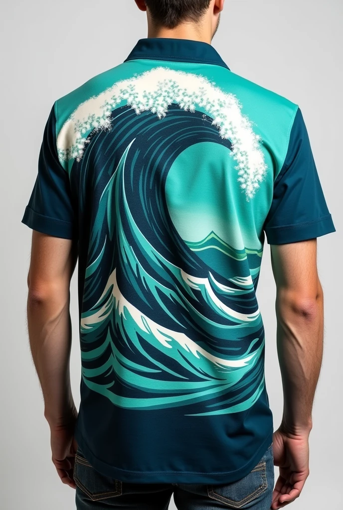 Shirt with name wave on the back