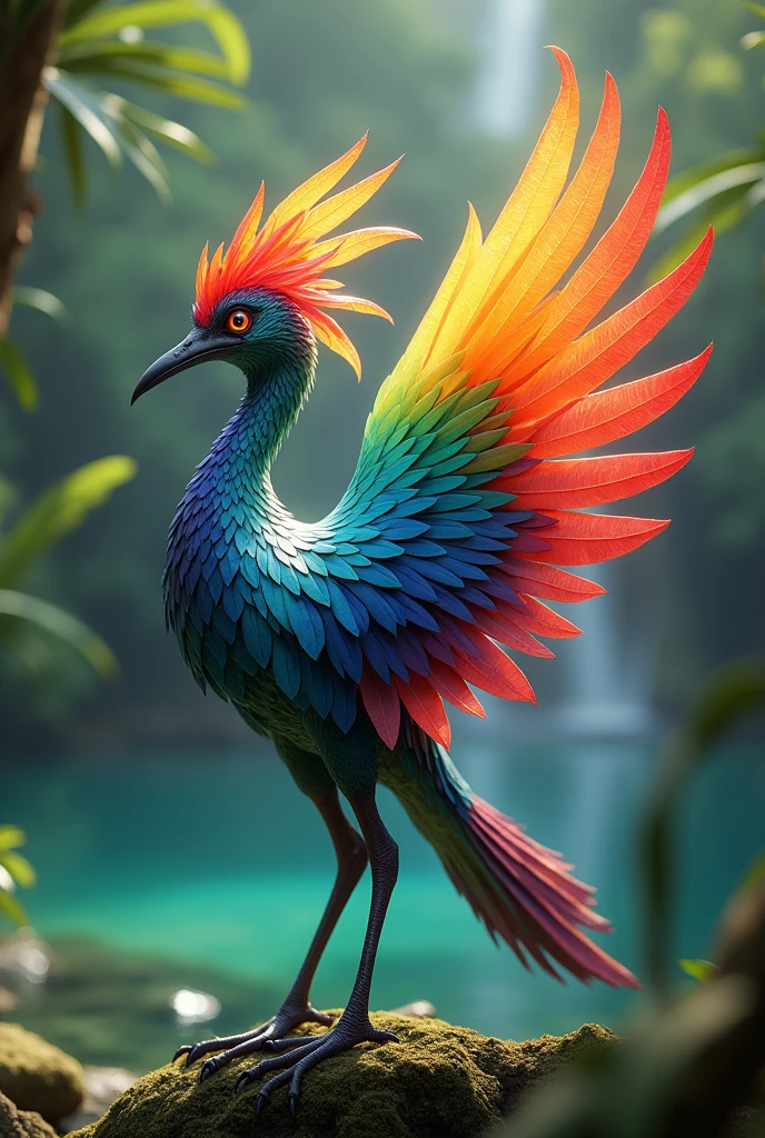 Create a 7-colored fin bird