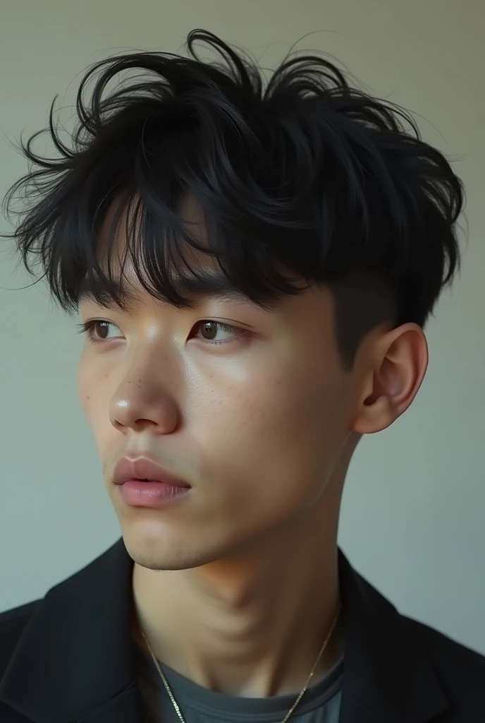 Young man with art fringe
