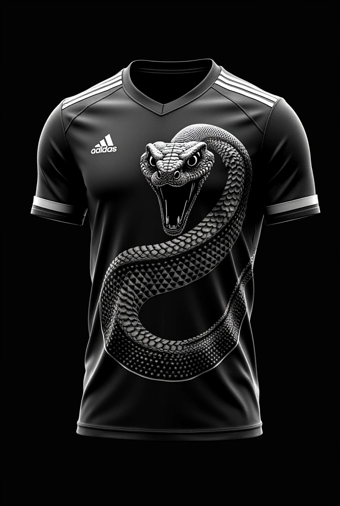 Create an image of an interclass shirt Team name Torra-Torra Sports Association Color black With a snake