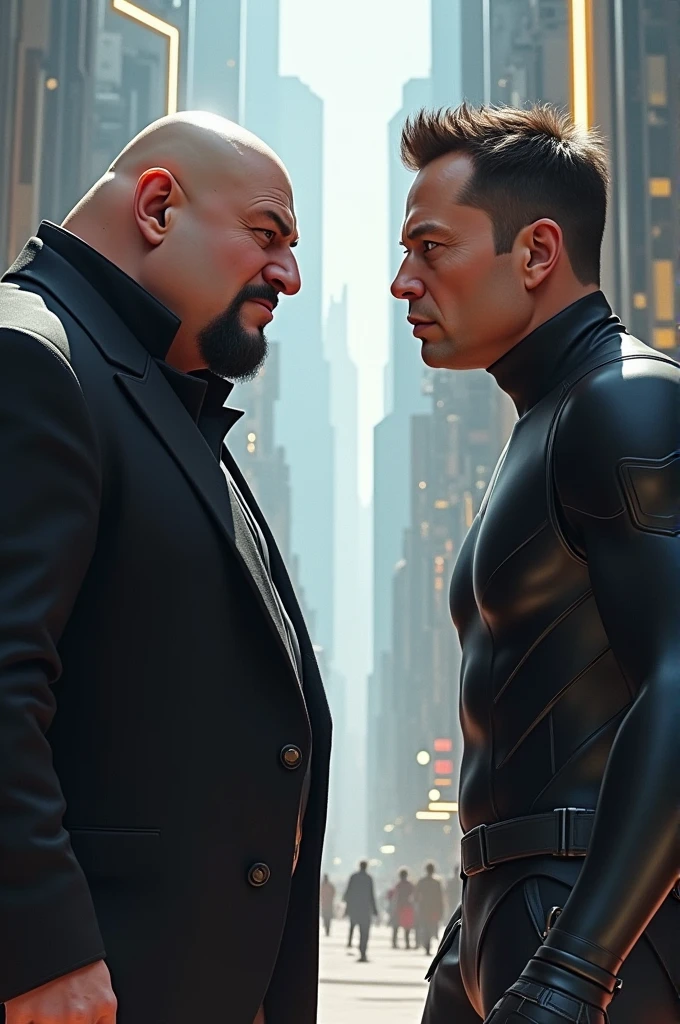 Gru fighting with Elon Mosk