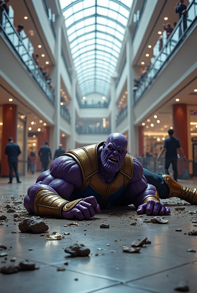 thanos defeated in the mall

