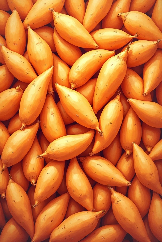 illustration of small sweet potatoes for the backround. The image spreads across the background