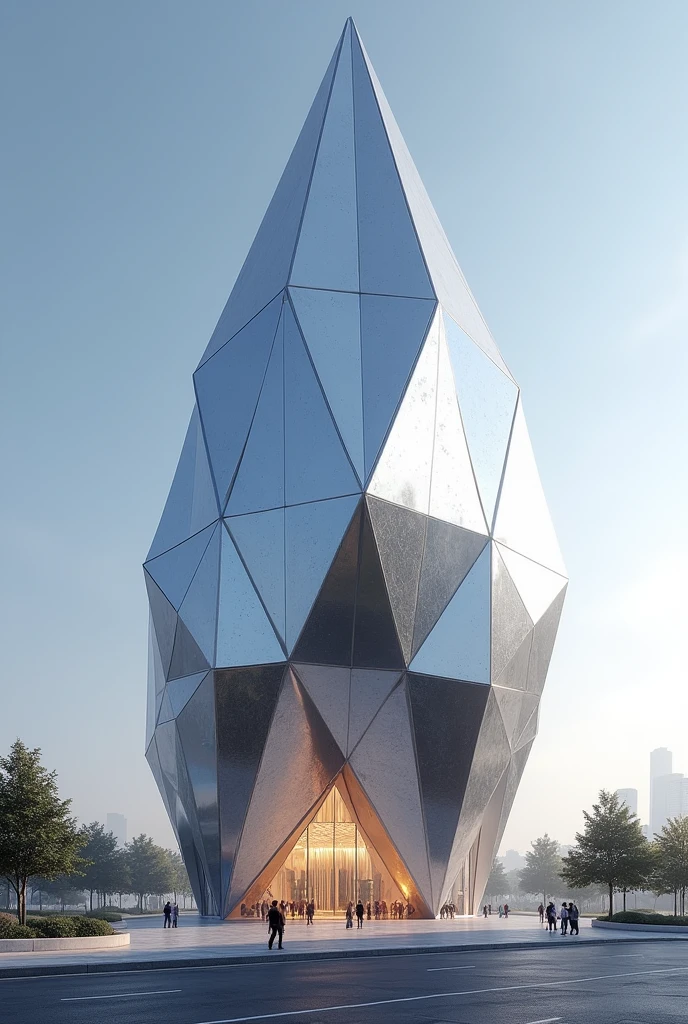 Give me an architectural concept of a diamond 
