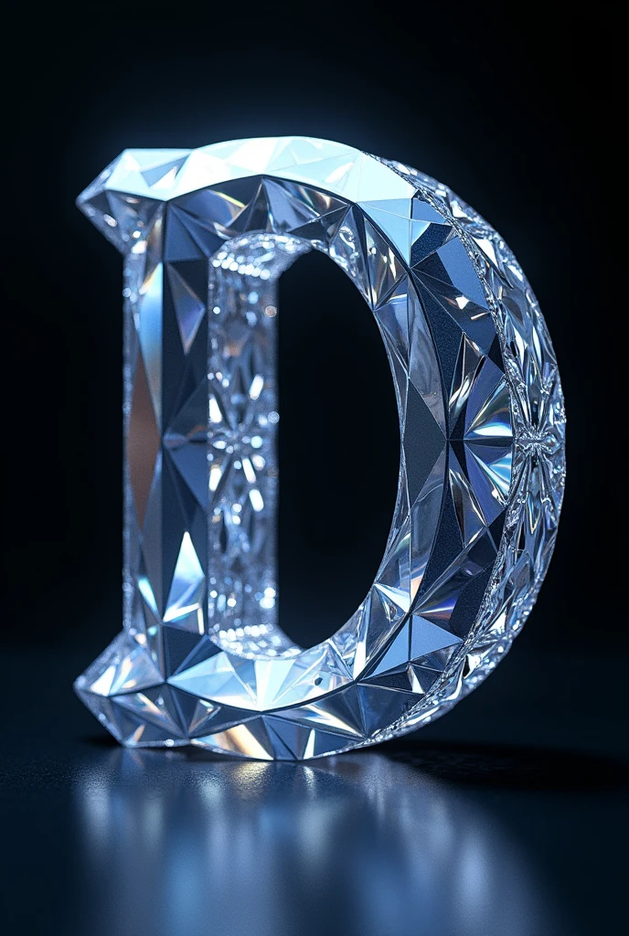 "d" type in diamond efect