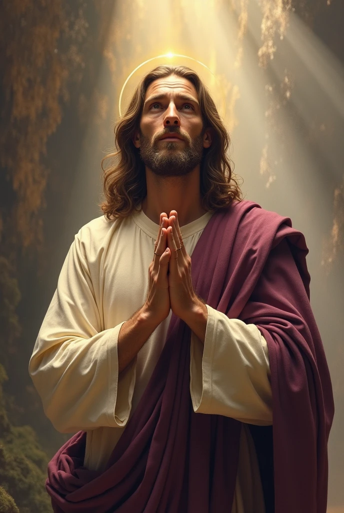 make an image of christ saying a prayer