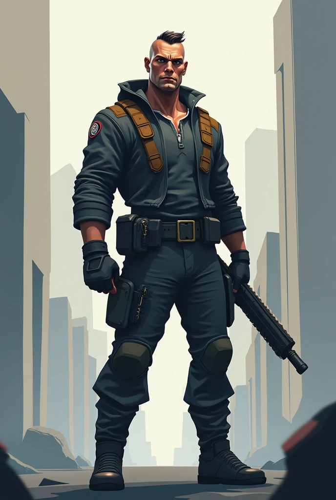 Jäger as a character in a game with simple graphics