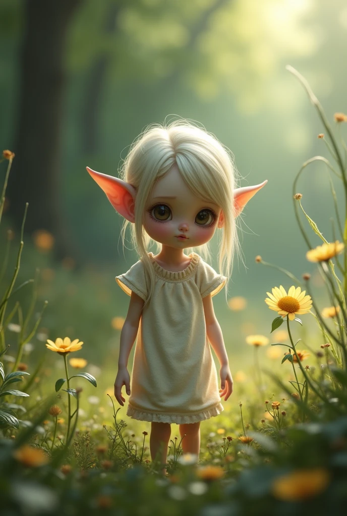 Scene concept design, realistic of a frail and innocent