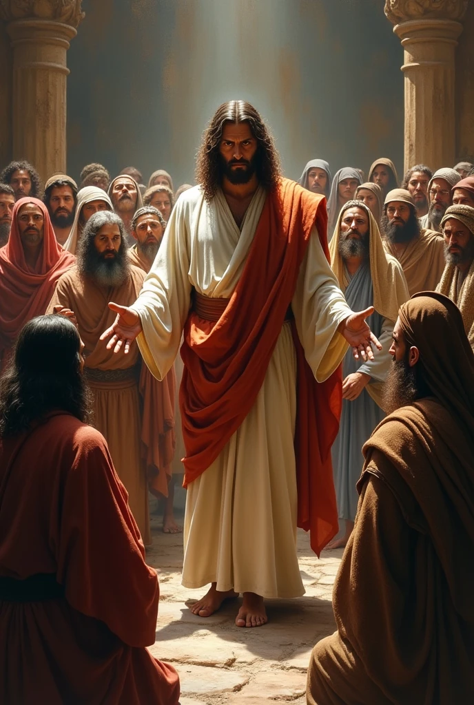 Jesus rebukes the scribes and Pharisees, who were responsible for teaching Scripture and the Law, for being hypocrites