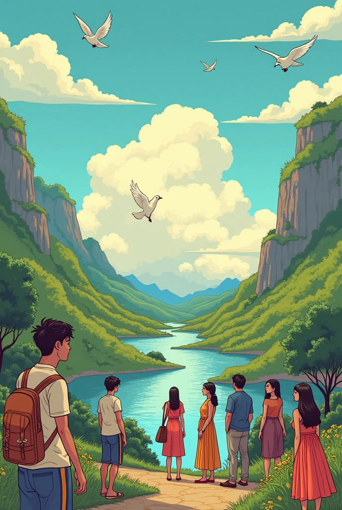 Create a comic strip based on the song&#39;s messages "Imagine"