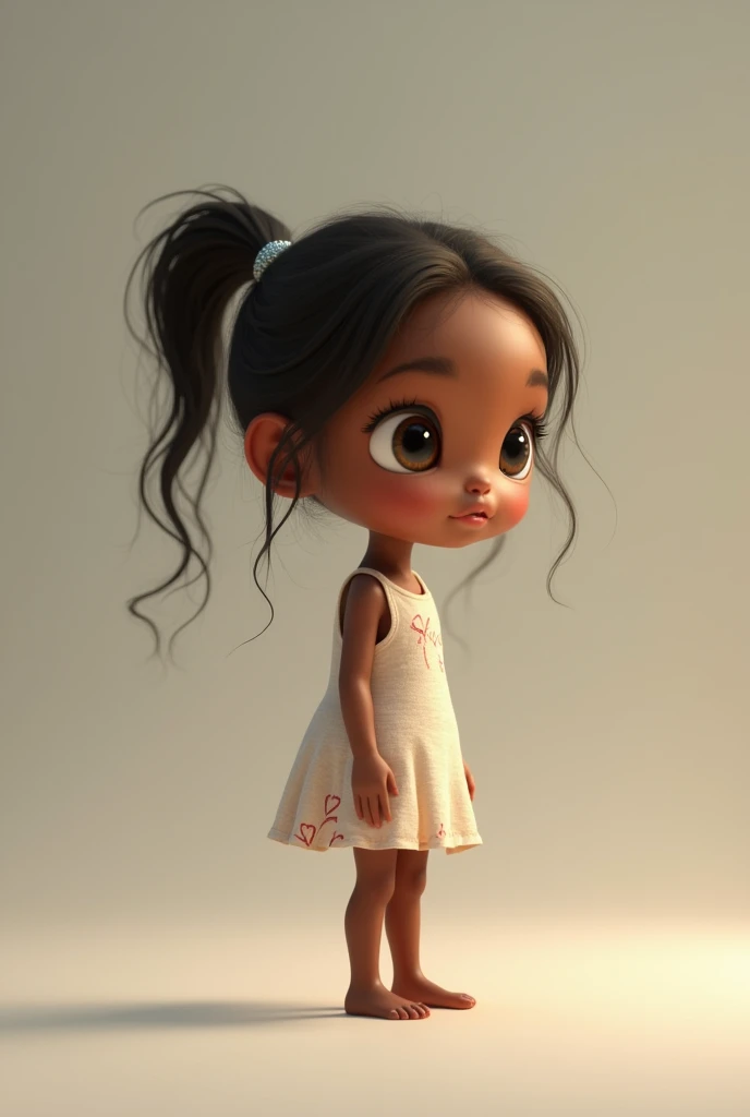 creates a small, innocent, skinny black-skinned girl