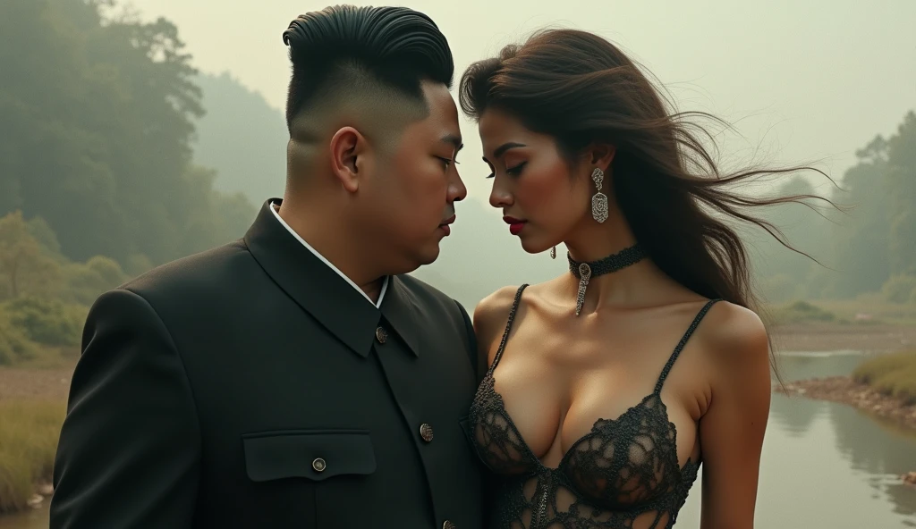 Kim jong UN with sexy girl