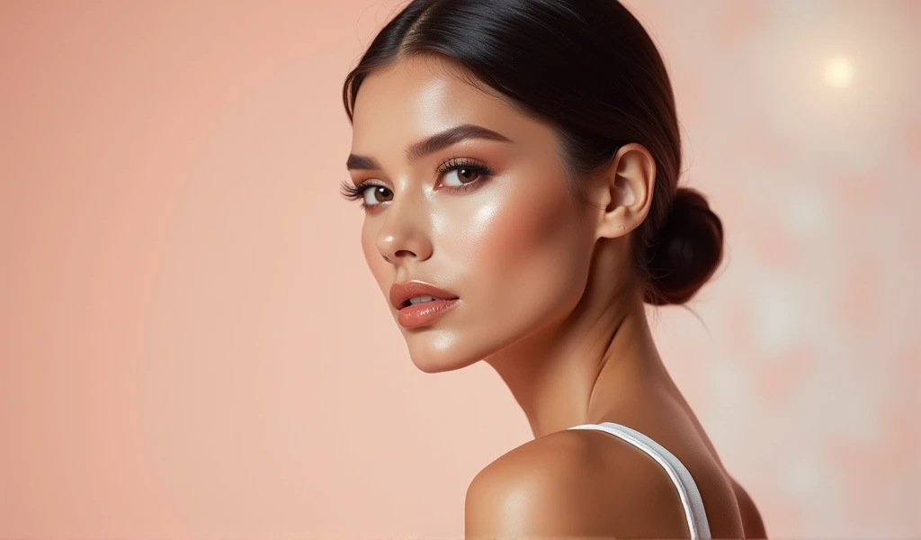 HERO BEAUTY MAKEUP BANNER WITH WOMAN MODEL