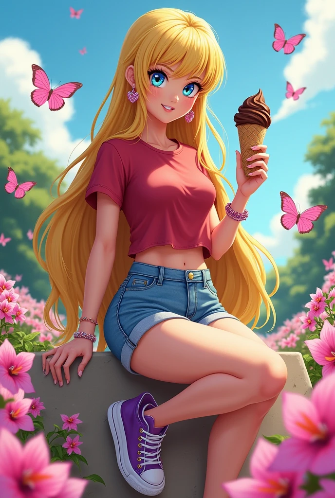 a beautiful nude 20 year old blonde Kate Upton with big messy hair holding a glowing mushroom, sitting on a giant glowing mushroom, fantasy art style, cartoon vibrant, cute detailed digital art, colorful digital fantasy art, digital fantasy art ), glossy digital painting, pastel vibrant
