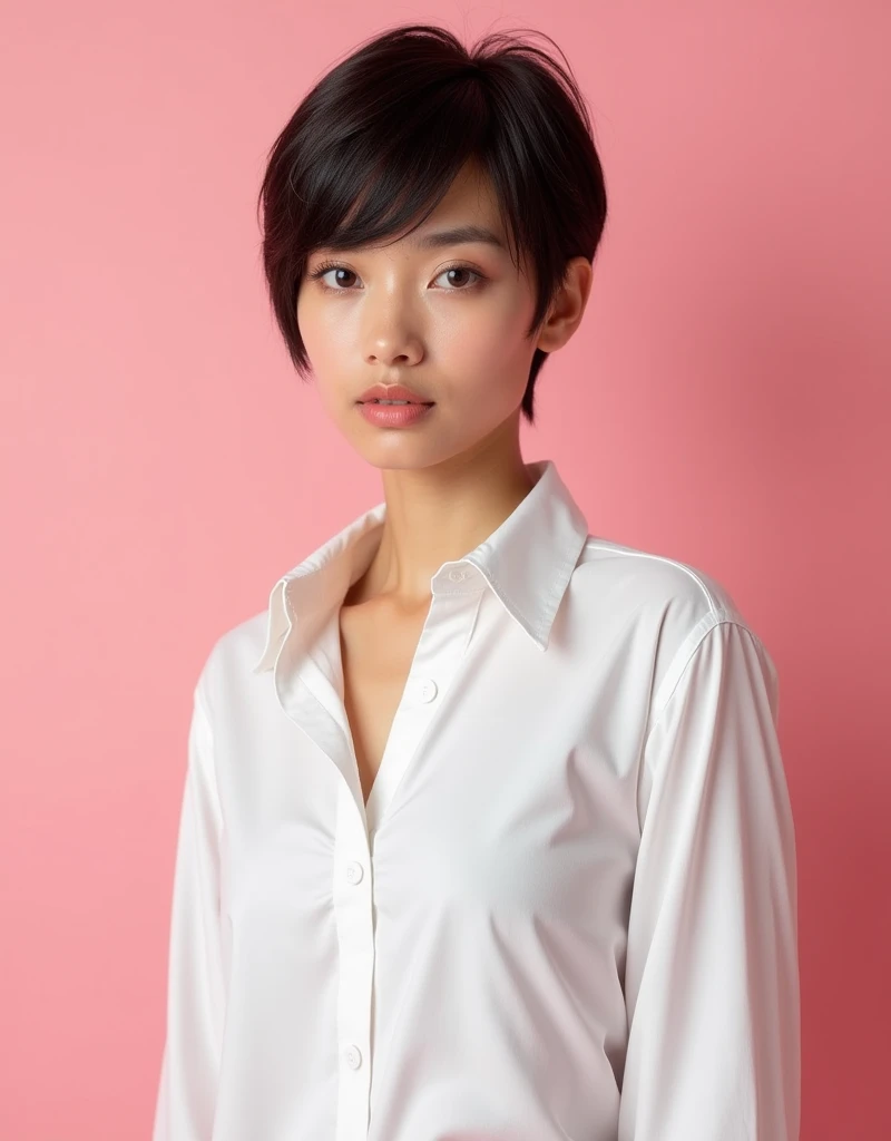 <lora:INSPHOT:0.6>, Instantphoto, Fashion photography of 1girl, natural skin texture, fluffy short hair, White shirt, pleated skirt, realistic photo, Polaroid, vibrant details, finely detailed, (full body:0.6), wide angle, dutch angle, <lora:FilmG2:0.2>
