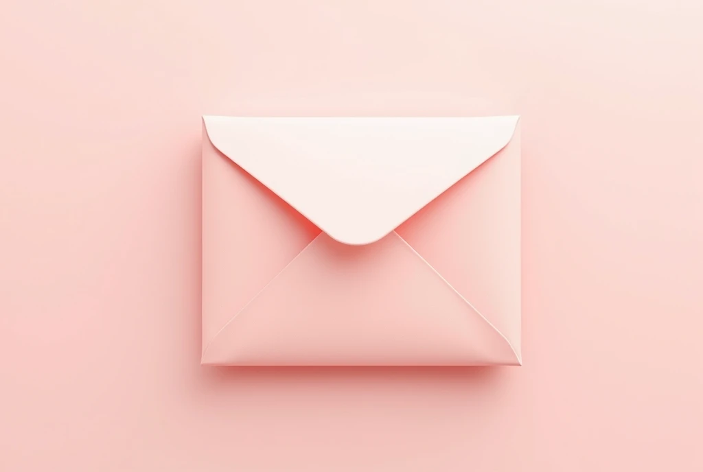 an envelope icon for letters
and it’s color is like light pink