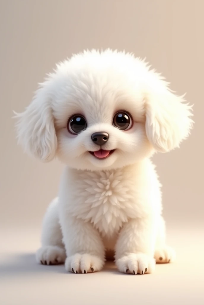 puppy,cute, Little, White toy poodle,Simple Background, Adorable animals, cute